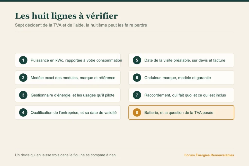 Lire un devis photovoltaïque, les huit lignes qui décident du prix