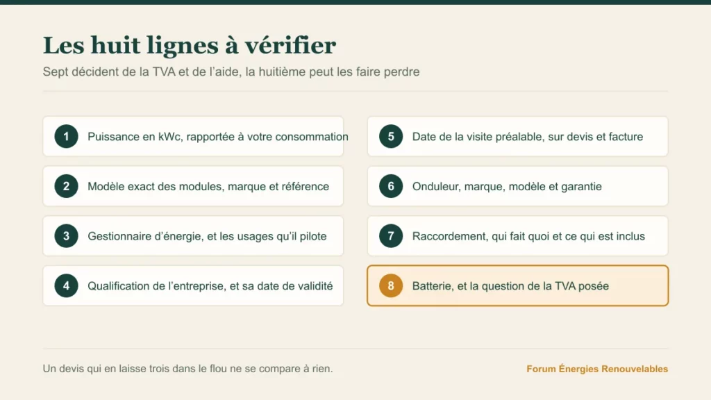 Lire un devis photovoltaïque, les huit lignes qui décident du prix